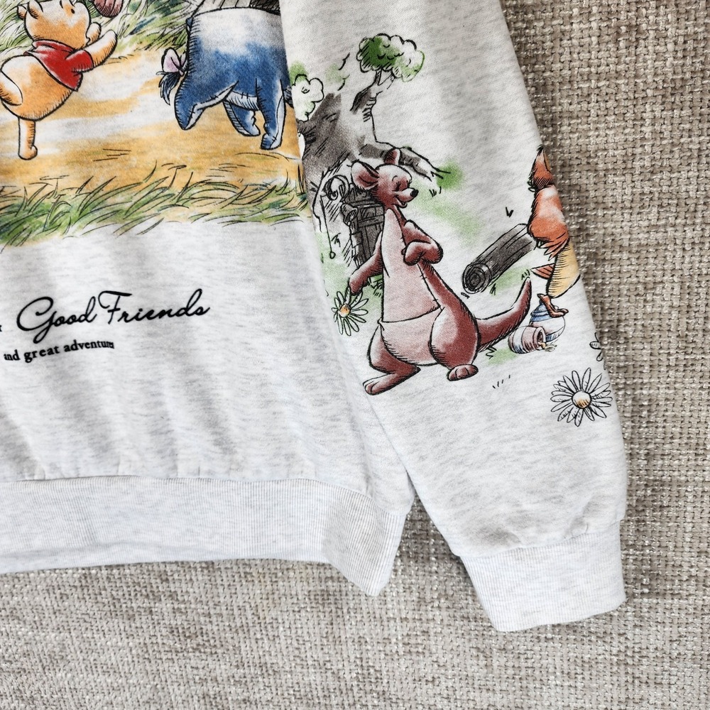 Winnie The Pooh Good Friends Great Adventures Sweatshirt Womens L Gray - Picture 5 of 12